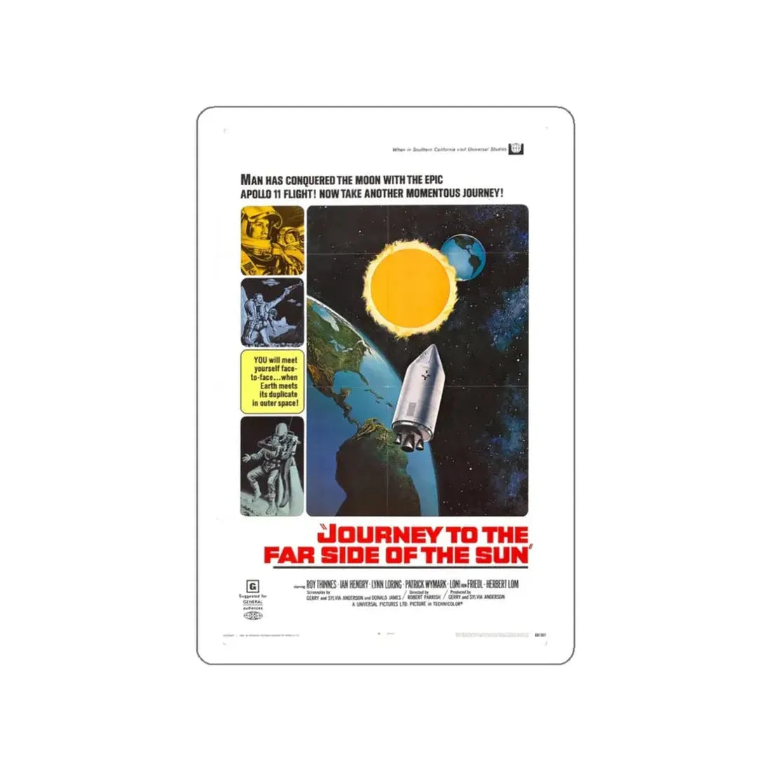 JOURNEY TO THE FAR SIDE OF THE SUN 1969 Movie Poster STICKER Vinyl Die-Cut Decal - The Sticker Space