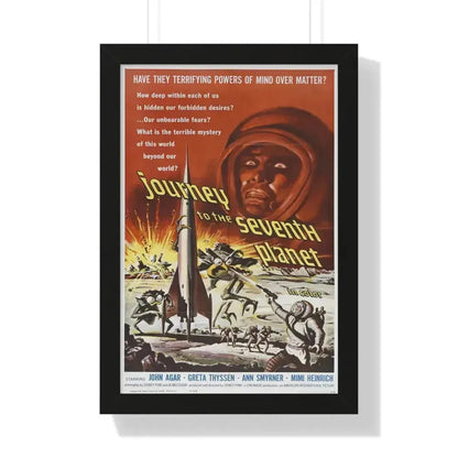 JOURNEY TO THE SEVENTH PLANET 1962 - Framed Movie Poster 16″ x 24″ Black - The Sticker Space