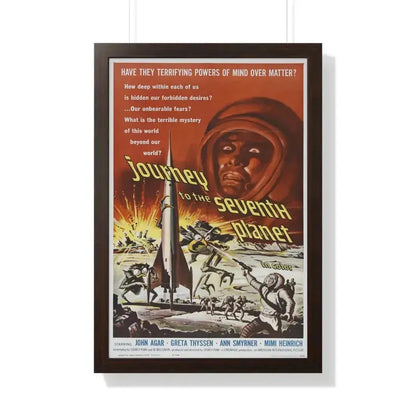 JOURNEY TO THE SEVENTH PLANET 1962 - Framed Movie Poster 20" x 30" Walnut - The Sticker Space