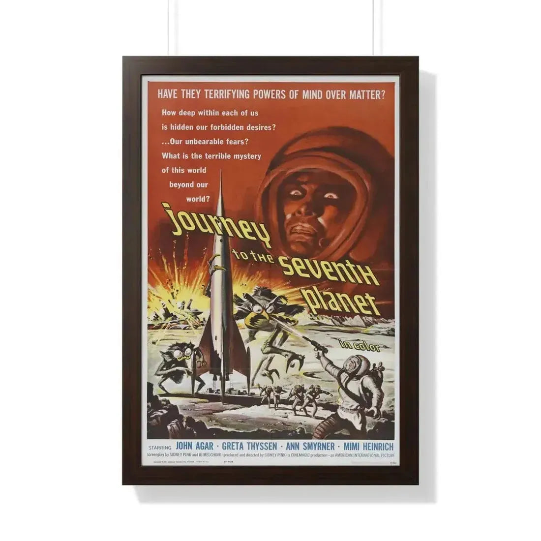 JOURNEY TO THE SEVENTH PLANET 1962 - Framed Movie Poster - The Sticker Space