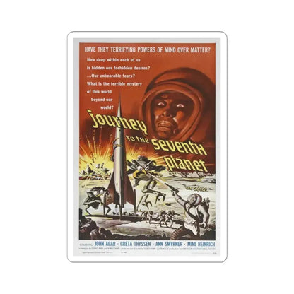 JOURNEY TO THE SEVENTH PLANET 1962 Movie Poster - STICKER Vinyl Kiss-Cut Decal 6 Inch White - The Sticker Space