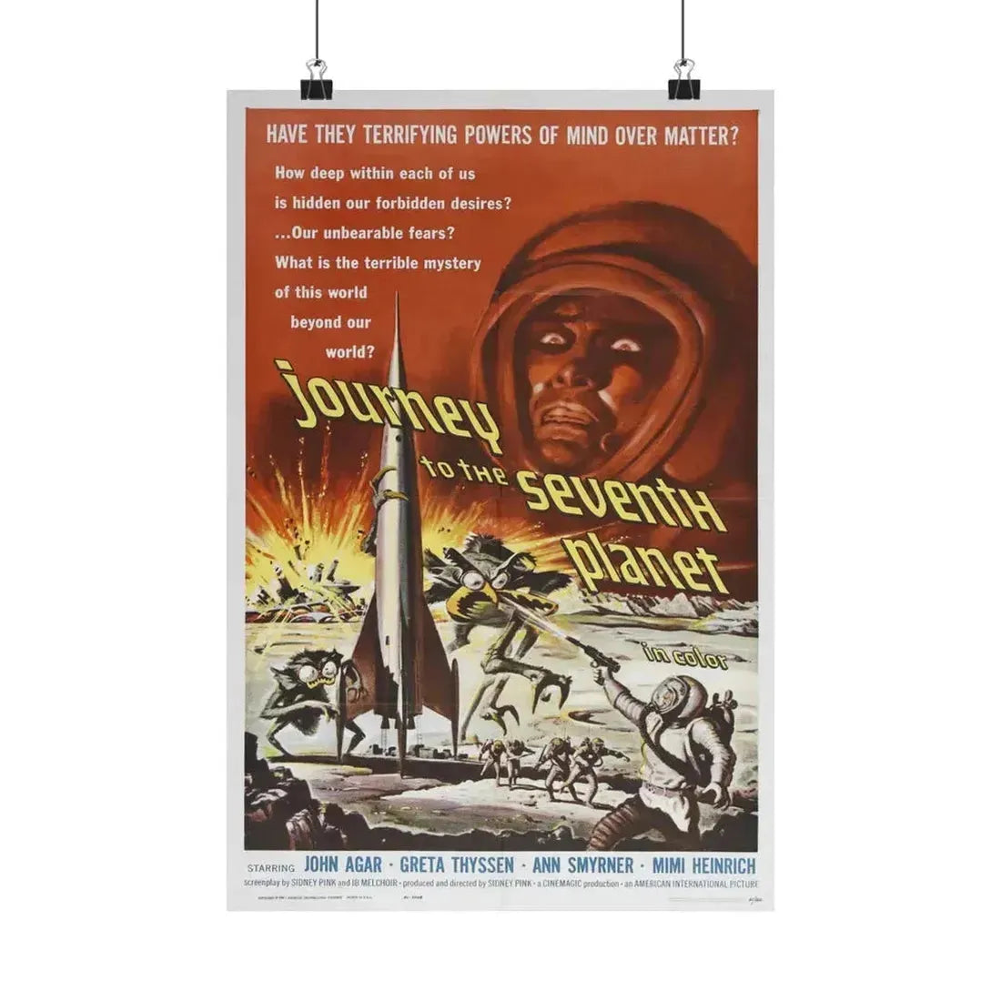 JOURNEY TO THE SEVENTH PLANET 1962 - Paper Movie Poster 12″ x 18″ Matte - The Sticker Space