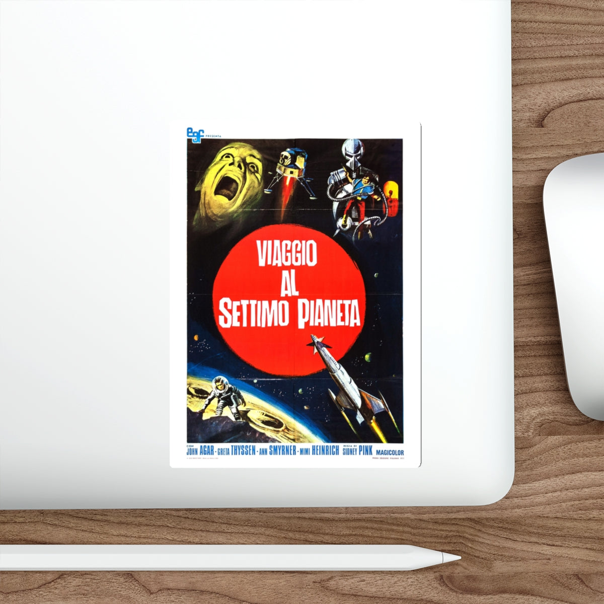 JOURNEY TO THE SEVENTH PLANET (ITALIAN) 2 1962 Movie Poster STICKER Vinyl Die-Cut Decal-The Sticker Space