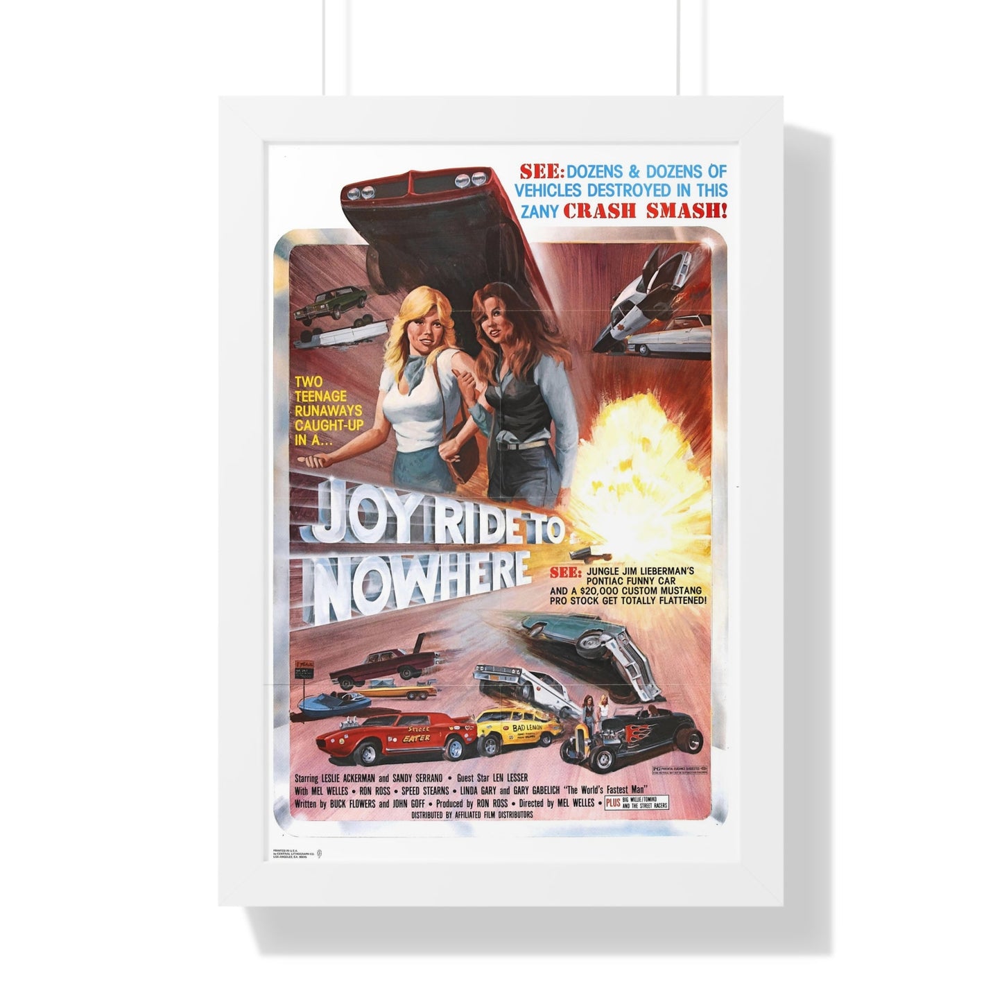 JOYRIDE TO NOWHERE 1977 - Framed Movie Poster-16″ x 24″-The Sticker Space