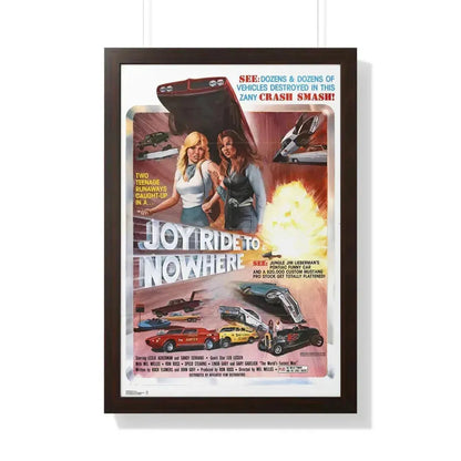 JOYRIDE TO NOWHERE 1977 - Framed Movie Poster 20" x 30" Walnut - The Sticker Space