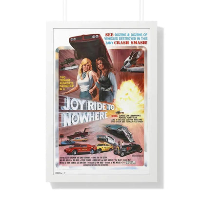 JOYRIDE TO NOWHERE 1977 - Framed Movie Poster 20" x 30" White - The Sticker Space