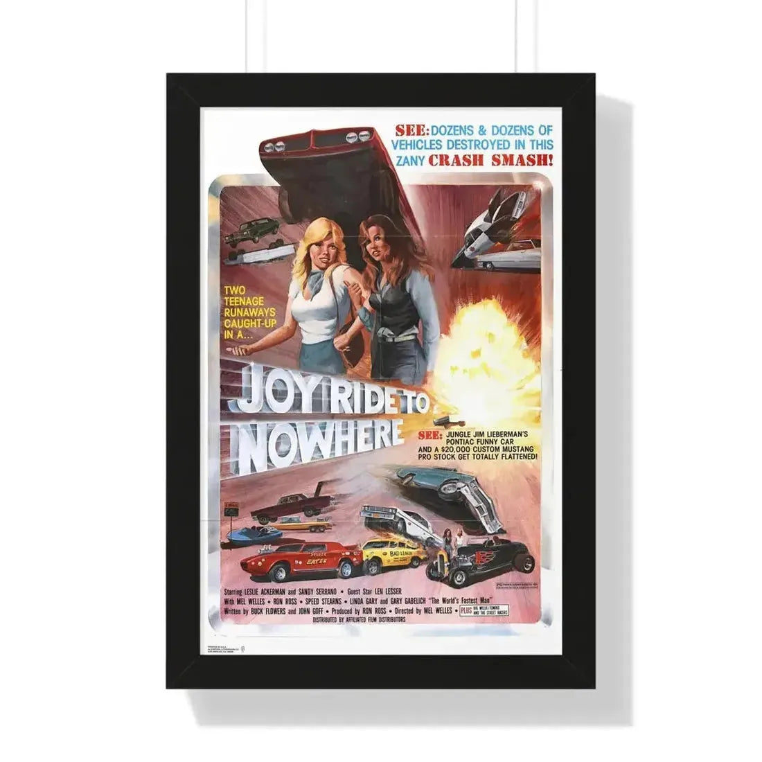 JOYRIDE TO NOWHERE 1977 - Framed Movie Poster - The Sticker Space
