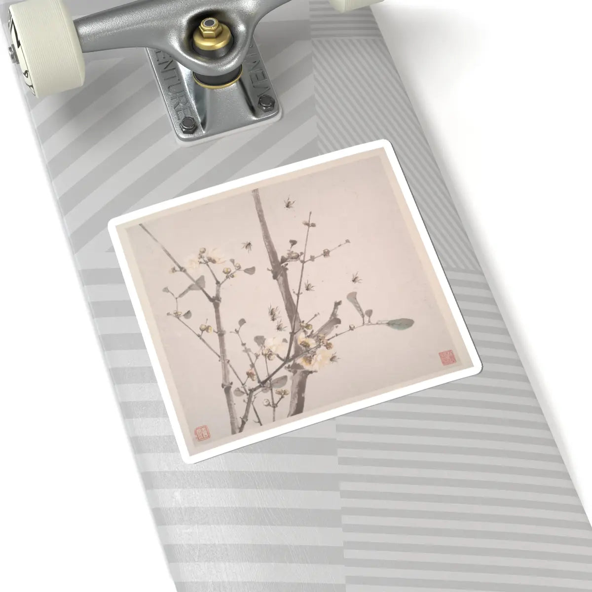 Ju Lian - Insects and Flowers - dated 1865 v1 - STICKER Vinyl Kiss-Cut Decal