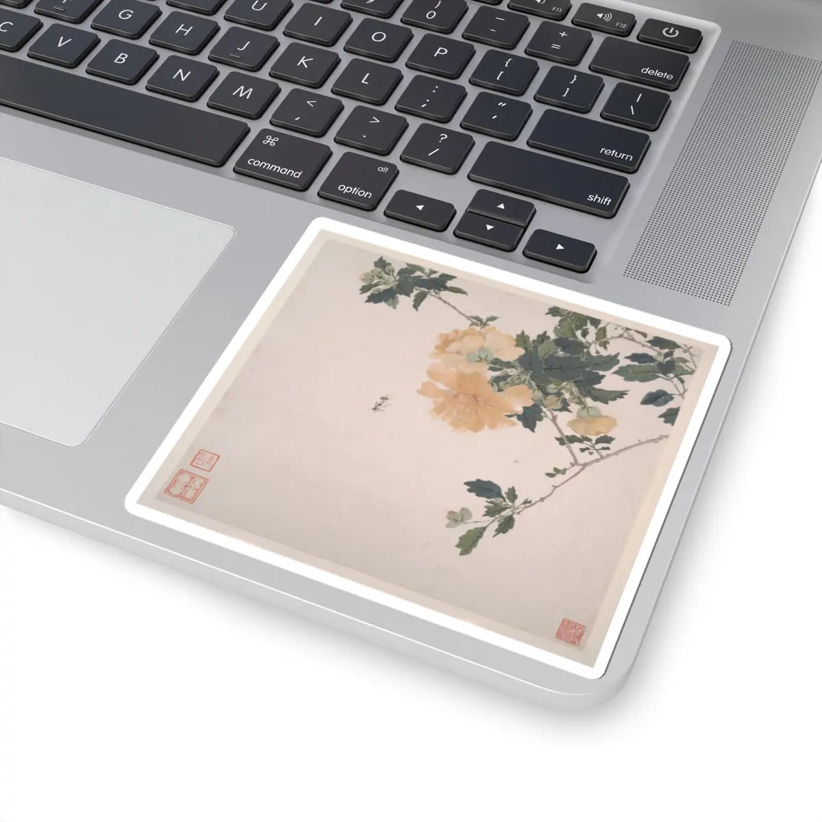 Ju Lian - Insects and Flowers - dated 1865 v3 - STICKER Vinyl Kiss-Cut Decal
