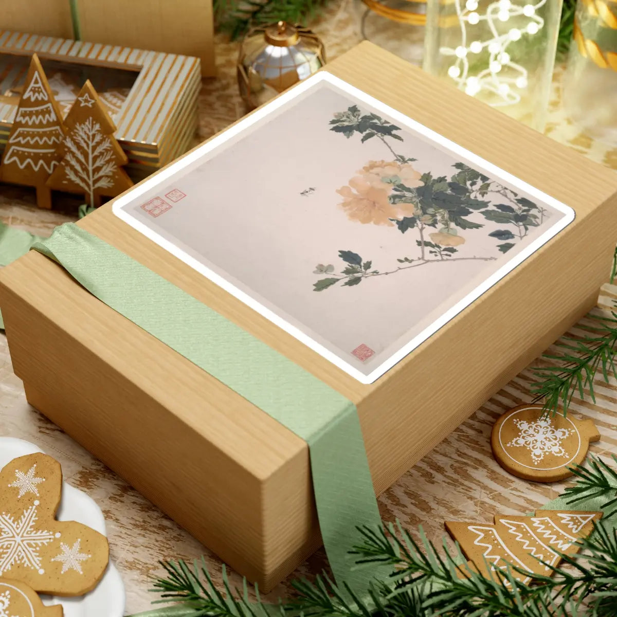 Ju Lian - Insects and Flowers - dated 1865 v3 - STICKER Vinyl Kiss-Cut Decal