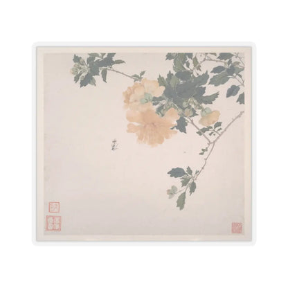 Ju Lian - Insects and Flowers - dated 1865 v3 - STICKER Vinyl Kiss-Cut Decal