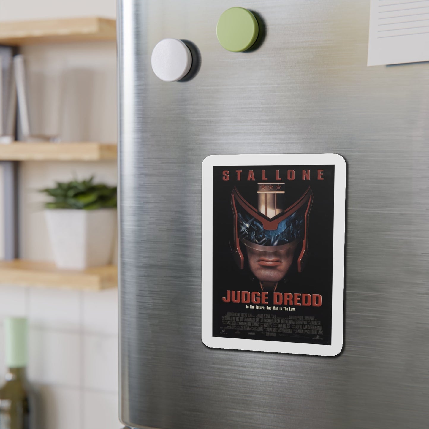 Judge Dredd 1995 Movie Poster Die-Cut Magnet-The Sticker Space