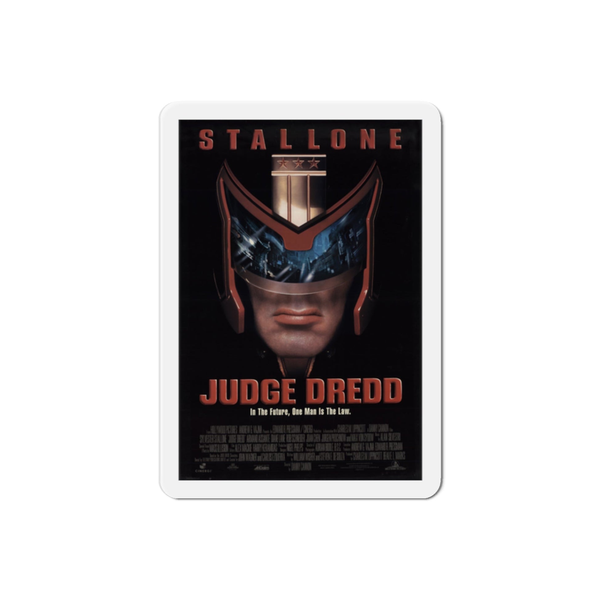 Judge Dredd 1995 Movie Poster Die-Cut Magnet-The Sticker Space