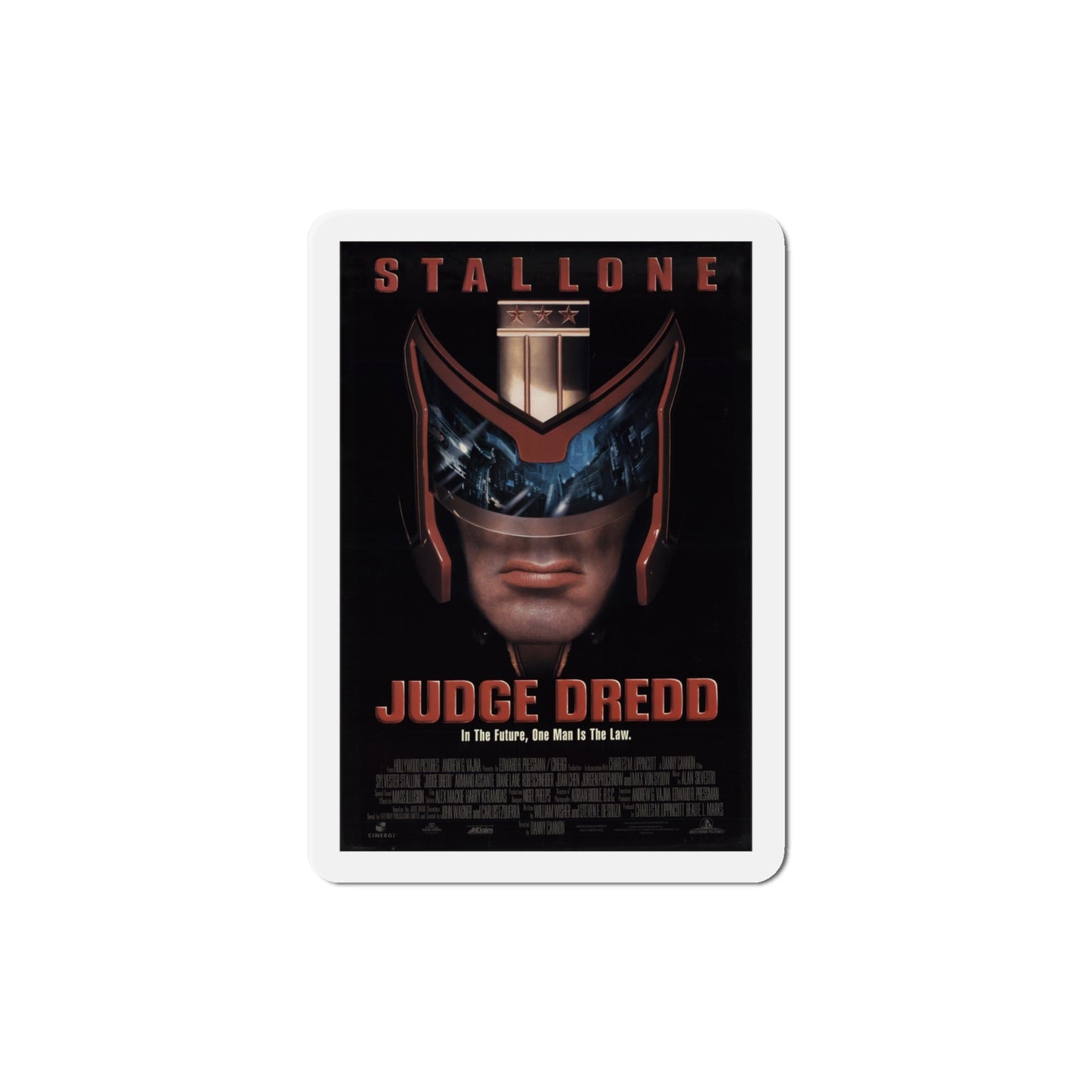 Judge Dredd 1995 Movie Poster Die-Cut Magnet-The Sticker Space