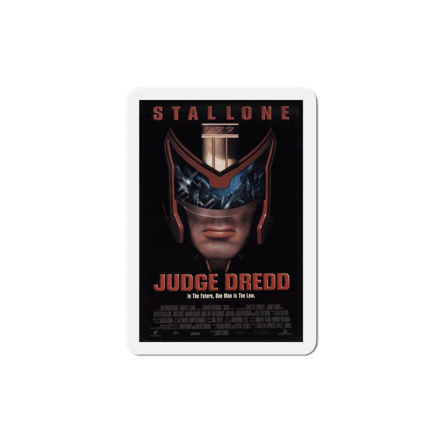 Judge Dredd 1995 Movie Poster Die-Cut Magnet-The Sticker Space