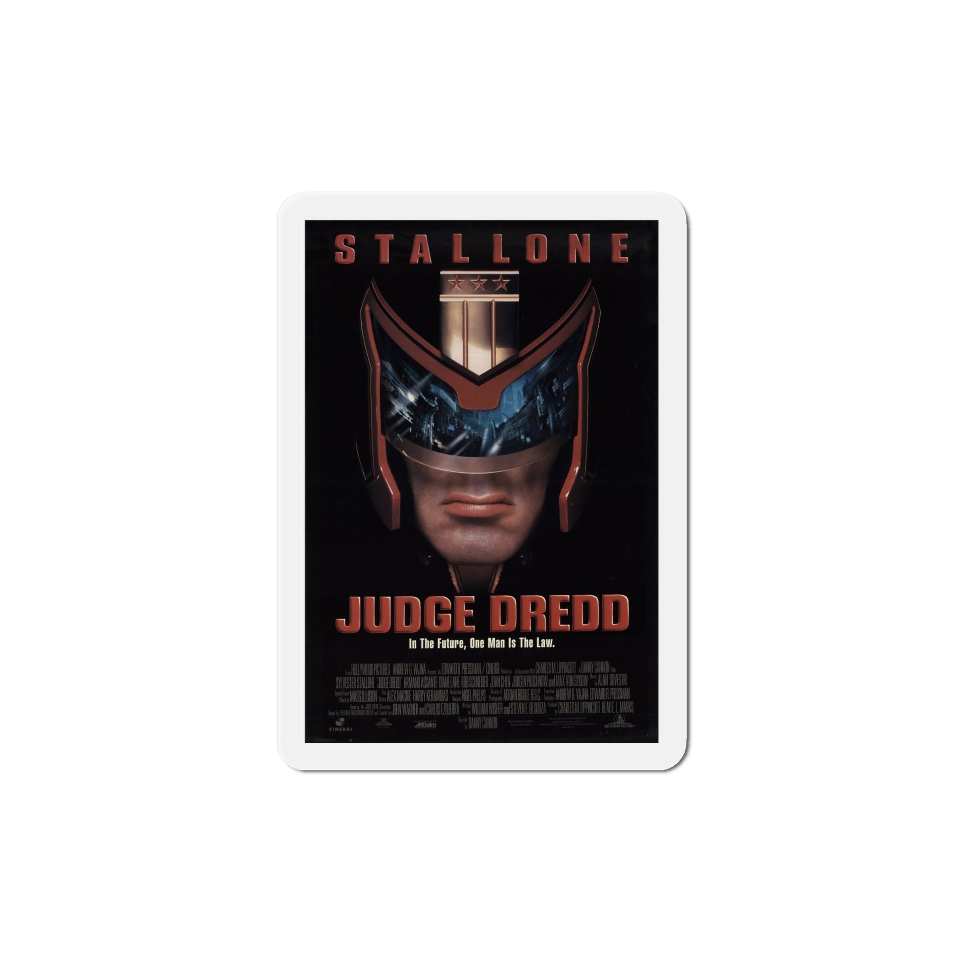 Judge Dredd 1995 Movie Poster Die-Cut Magnet-The Sticker Space