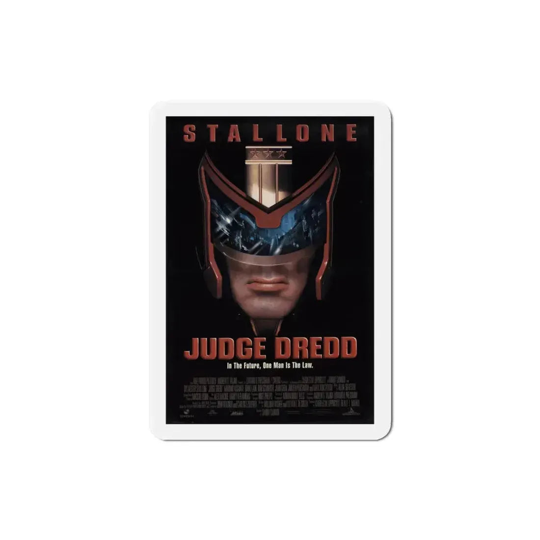 Judge Dredd 1995 Movie Poster Refrigerator Magnet 3 Inch - The Sticker Space