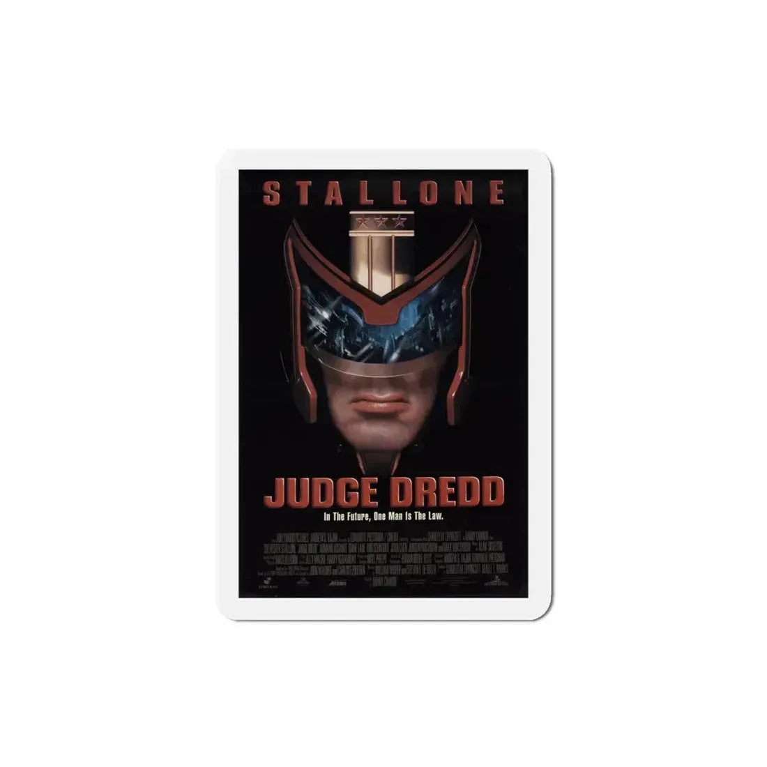 Judge Dredd 1995 Movie Poster Refrigerator Magnet 4 Inch - The Sticker Space