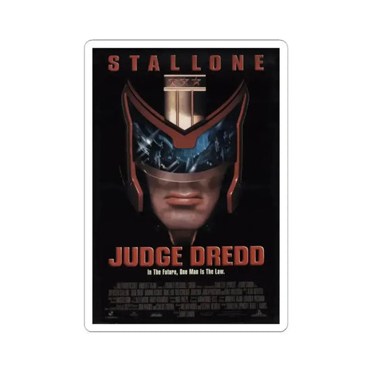Judge Dredd 1995 Movie Poster - STICKER Vinyl Kiss-Cut Decal 2 Inch White - The Sticker Space