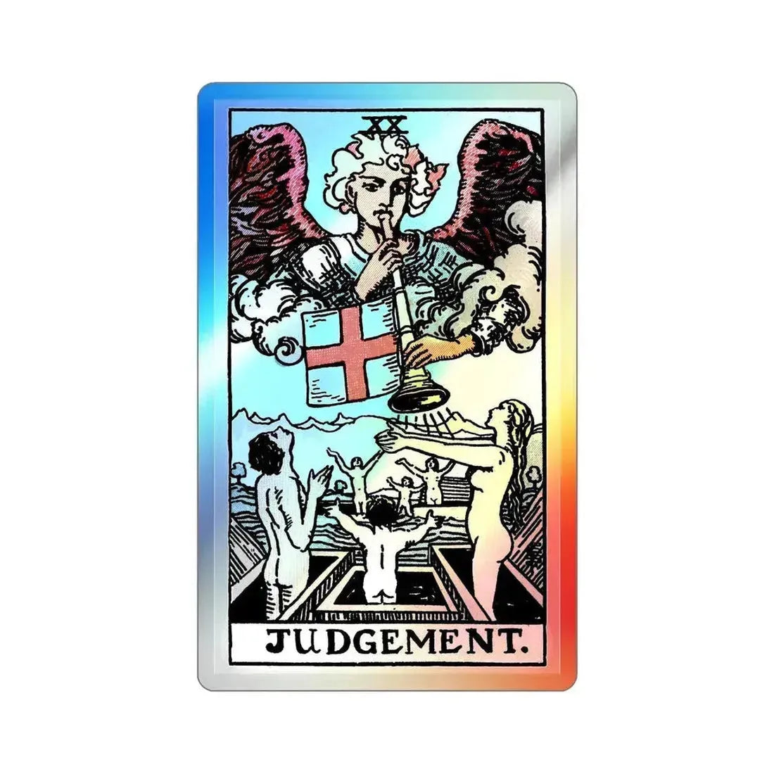 Judgement (Tarot Card) Holographic STICKER Die-Cut Vinyl Decal 5 Inch Holographic - The Sticker Space