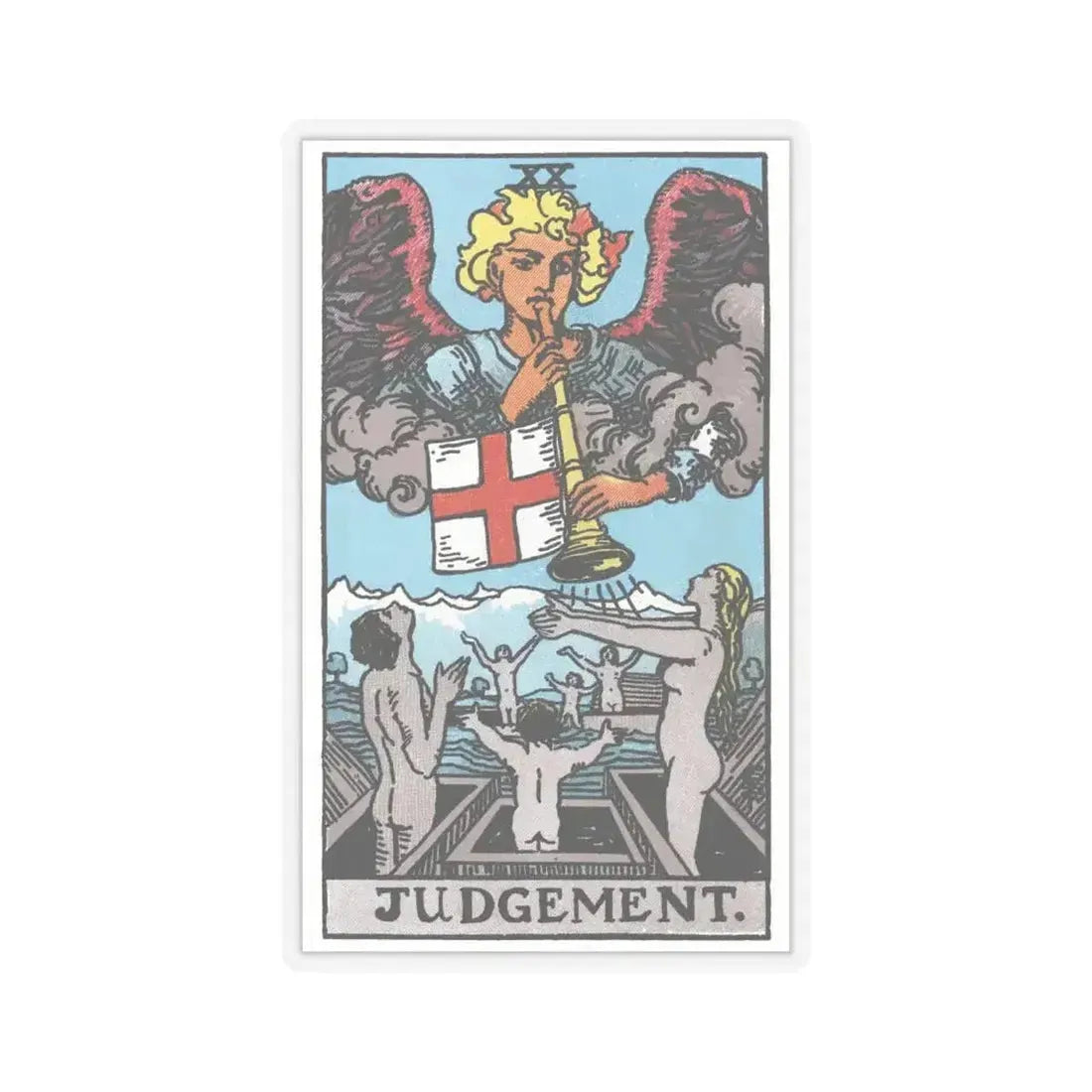 Judgement (Tarot Card) STICKER Vinyl Kiss-Cut Decal 6 Inch Transparent - The Sticker Space