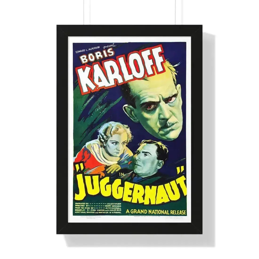 JUGGERNAUT 1974 - Framed Movie Poster 16″ x 24″ Black - The Sticker Space