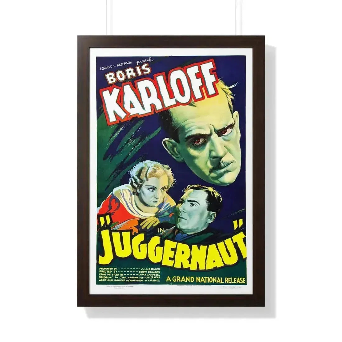 JUGGERNAUT 1974 - Framed Movie Poster 20" x 30" Walnut - The Sticker Space