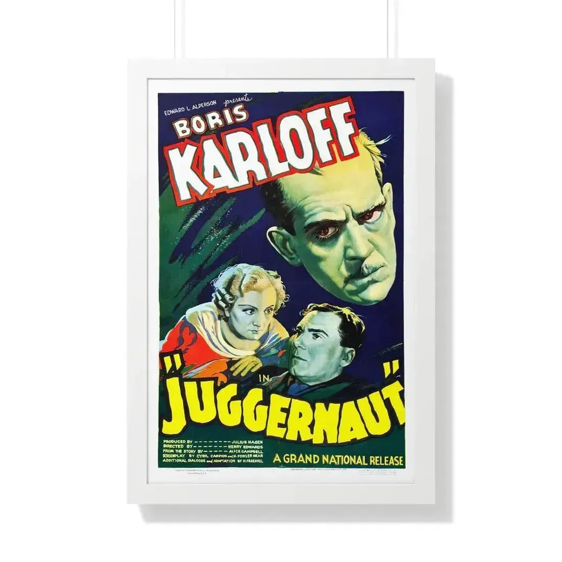 JUGGERNAUT 1974 - Framed Movie Poster 20" x 30" White - The Sticker Space