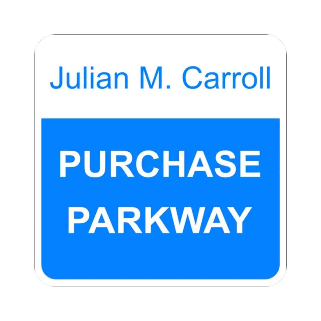 Julian M Carroll Purchase Parkway Shield (Kentucky) (Road Sign) STICKER Vinyl Kiss-Cut Decal 2 Inch White - The Sticker Space