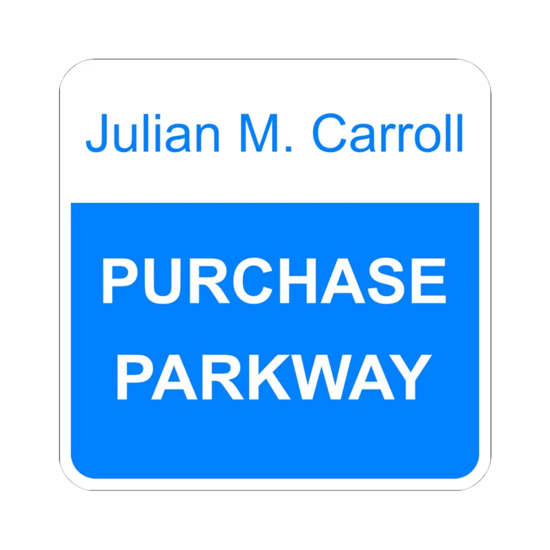 Julian M Carroll Purchase Parkway Shield (Kentucky) (Road Sign) STICKER Vinyl Kiss-Cut Decal 4 Inch White - The Sticker Space