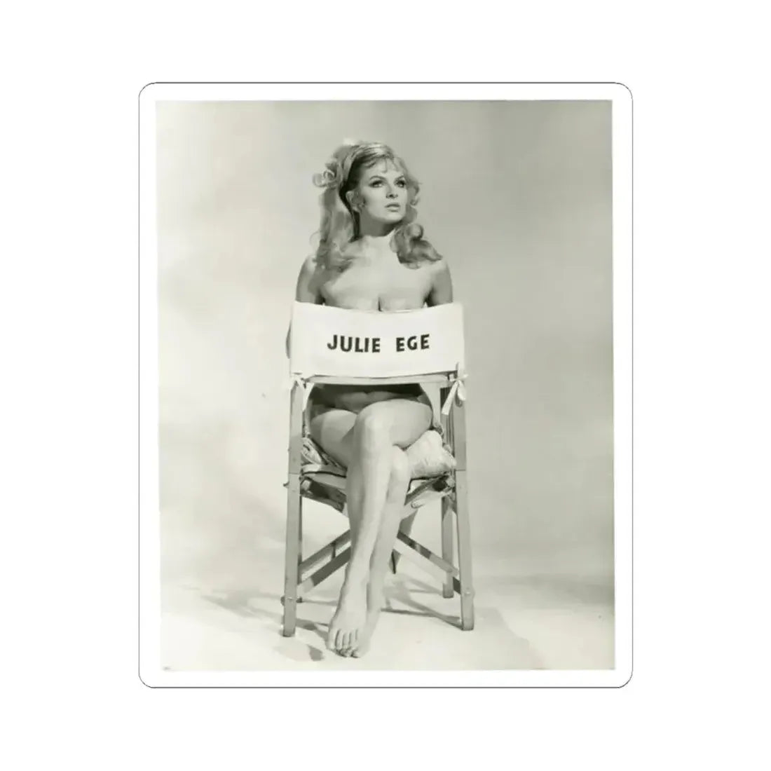 Julie Ege #152 (Vintage Female Icon) STICKER Vinyl Kiss-Cut Decal 2 Inch White - The Sticker Space