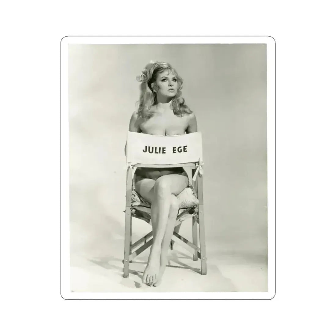 Julie Ege #152 (Vintage Female Icon) STICKER Vinyl Kiss-Cut Decal 3 Inch White - The Sticker Space