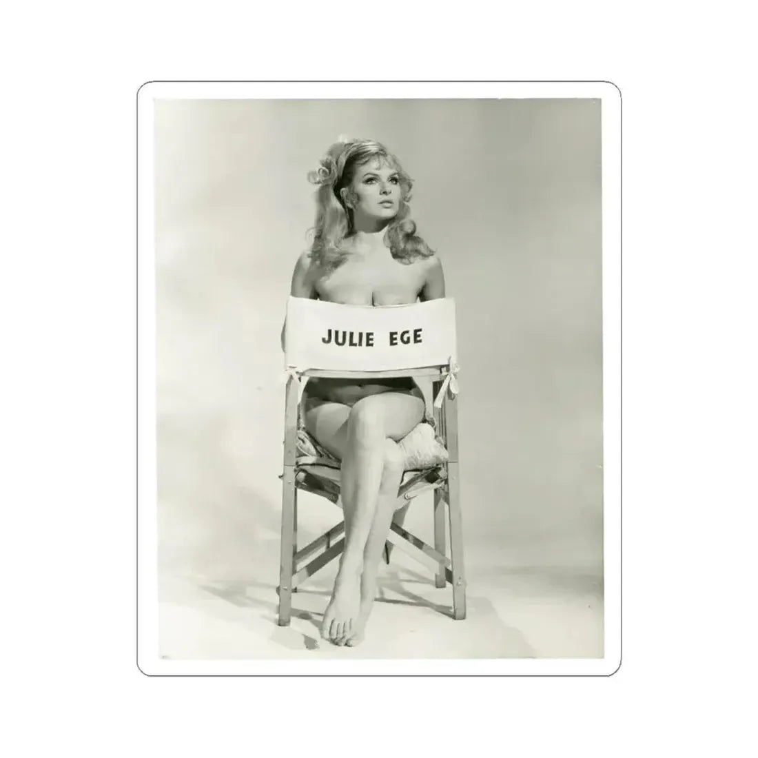 Julie Ege #152 (Vintage Female Icon) STICKER Vinyl Kiss-Cut Decal 4 Inch White - The Sticker Space