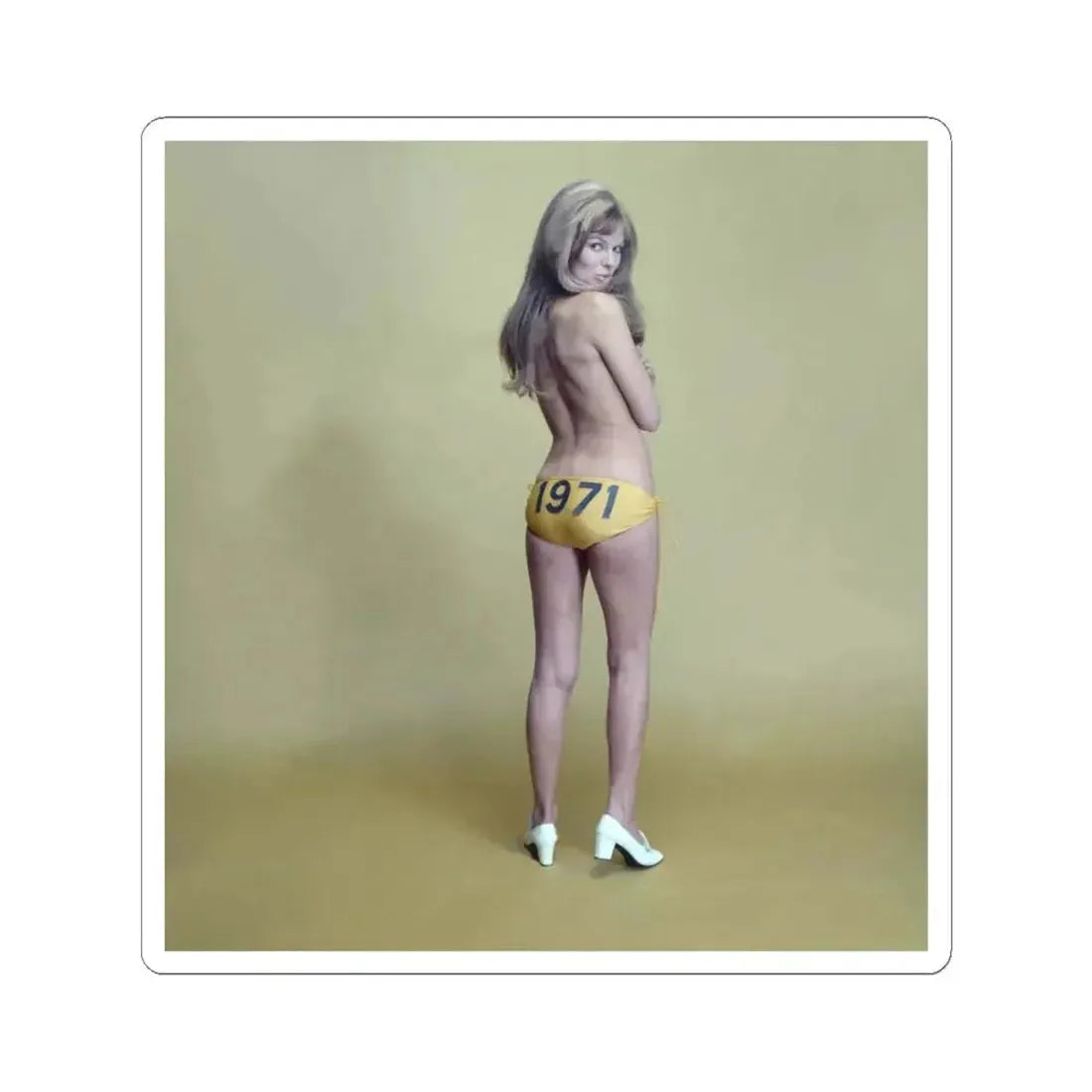 Julie Ege #231 (Vintage Female Icon) STICKER Vinyl Kiss-Cut Decal 6 Inch White - The Sticker Space