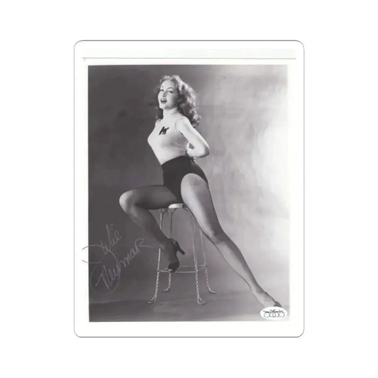 Julie Newmar #32 (Vintage Female Icon) STICKER Vinyl Kiss-Cut Decal 2 Inch White - The Sticker Space
