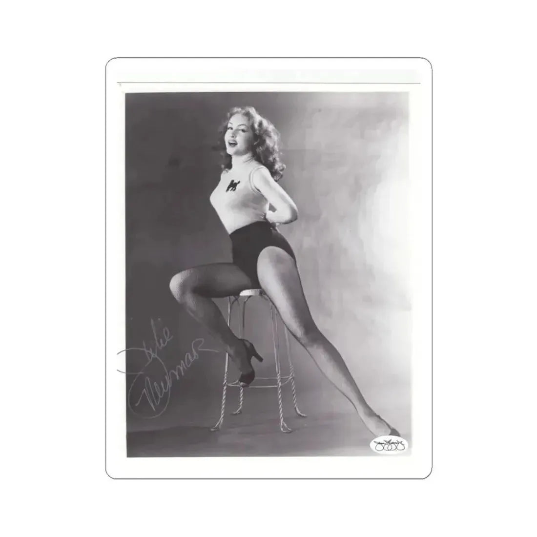 Julie Newmar #32 (Vintage Female Icon) STICKER Vinyl Kiss-Cut Decal 3 Inch White - The Sticker Space
