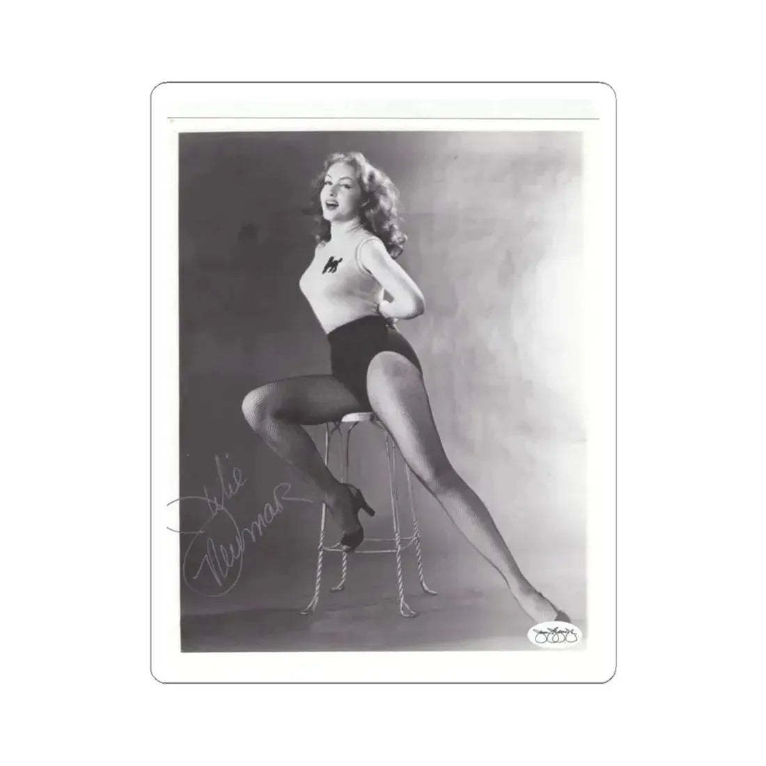 Julie Newmar #32 (Vintage Female Icon) STICKER Vinyl Kiss-Cut Decal 4 Inch White - The Sticker Space