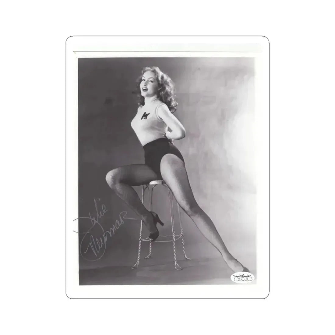 Julie Newmar #32 (Vintage Female Icon) STICKER Vinyl Kiss-Cut Decal 6 Inch White - The Sticker Space