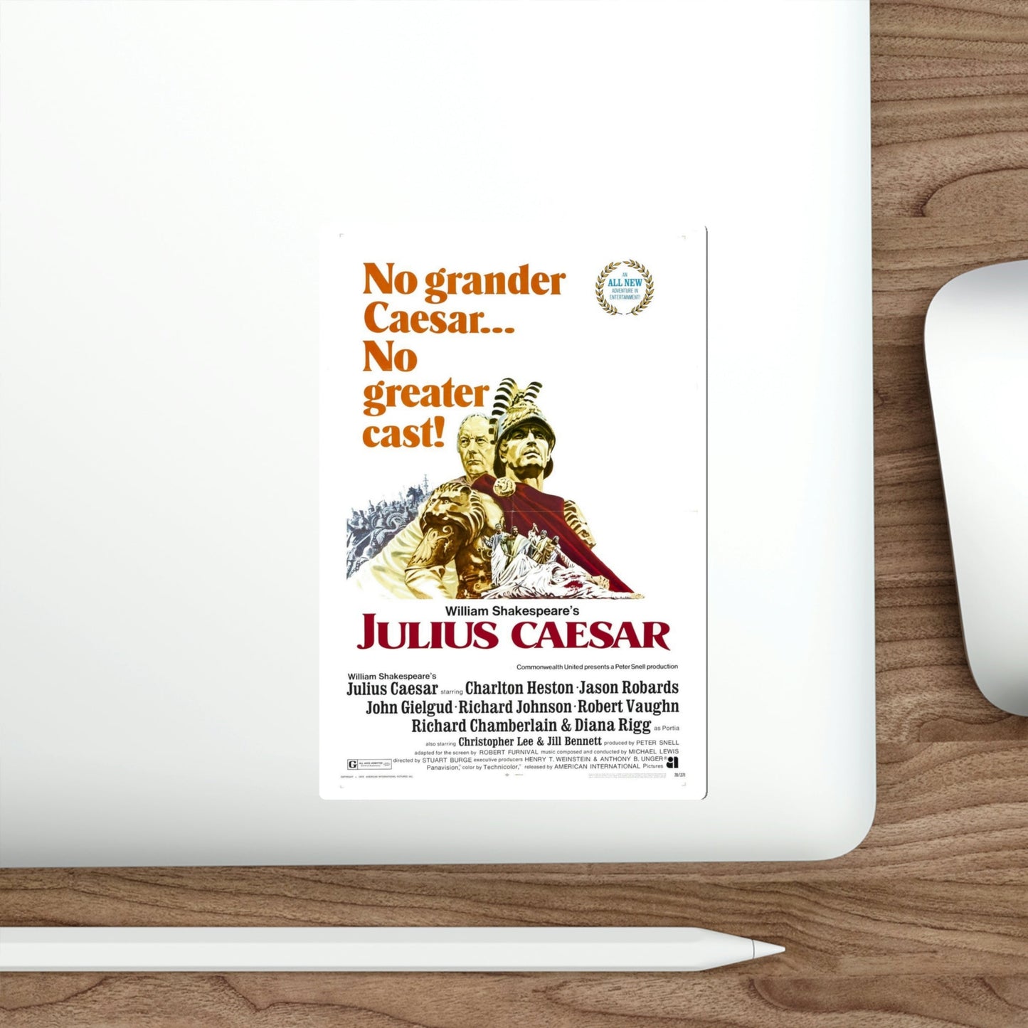 Julius Caesar 1970 Movie Poster STICKER Vinyl Die-Cut Decal-The Sticker Space