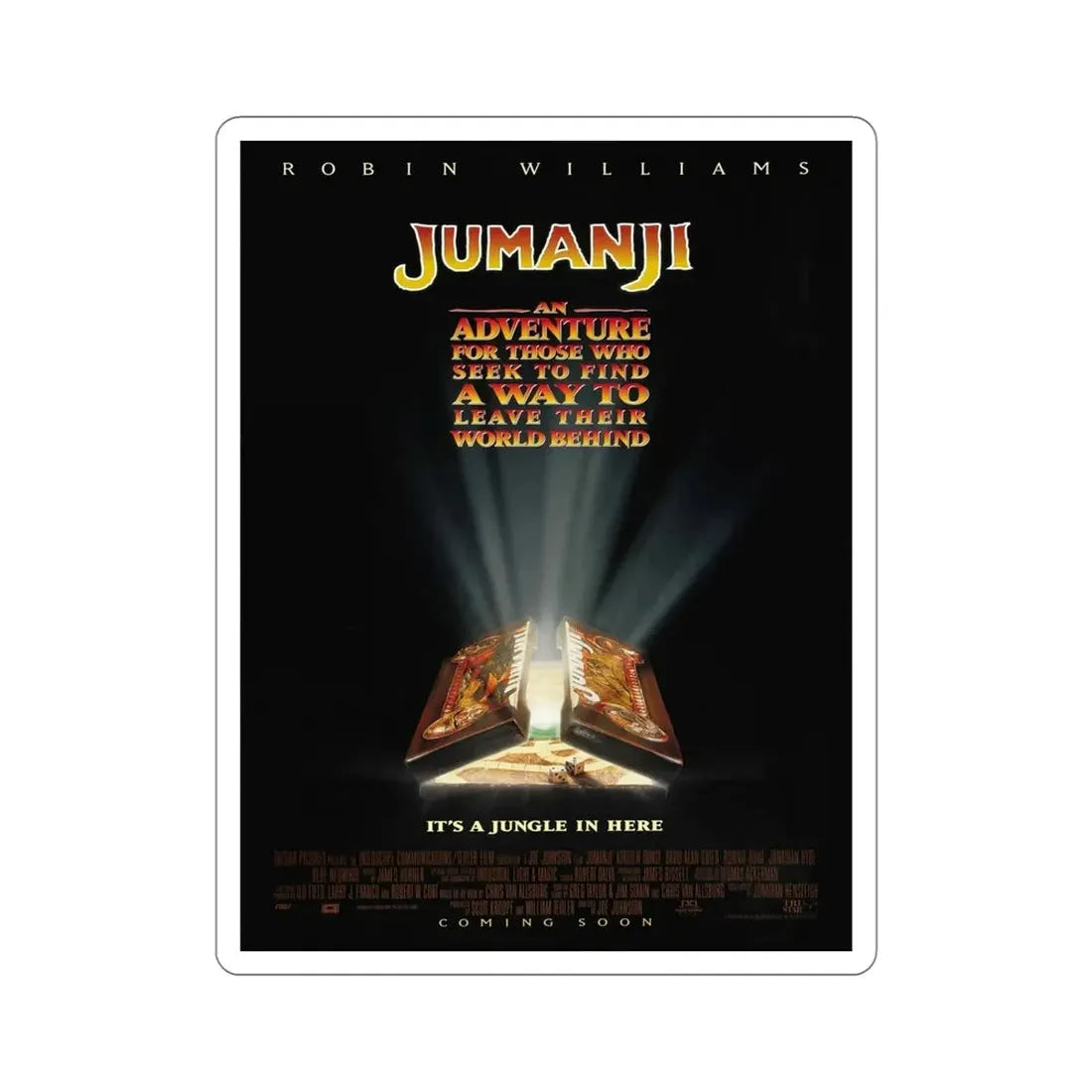 Jumanji 1995 Movie Poster STICKER Vinyl Die-Cut Decal - The Sticker Space