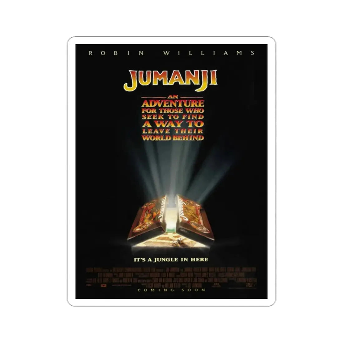 Jumanji 1995 Movie Poster STICKER Vinyl Die-Cut Decal - The Sticker Space