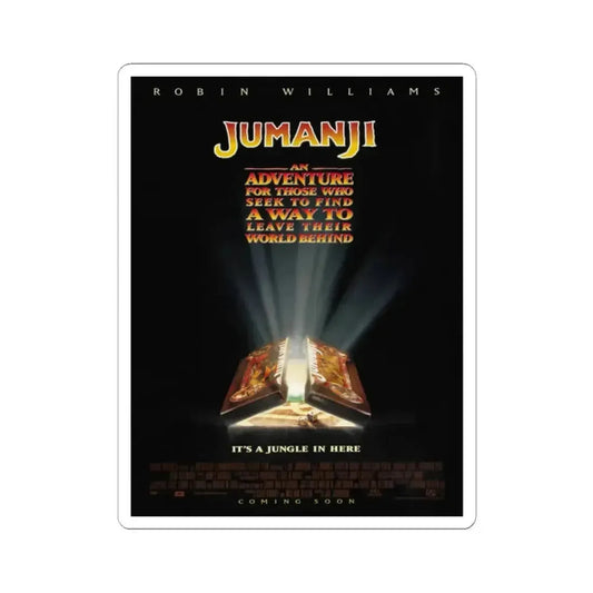 Jumanji 1995 Movie Poster - STICKER Vinyl Kiss-Cut Decal 2 Inch White - The Sticker Space