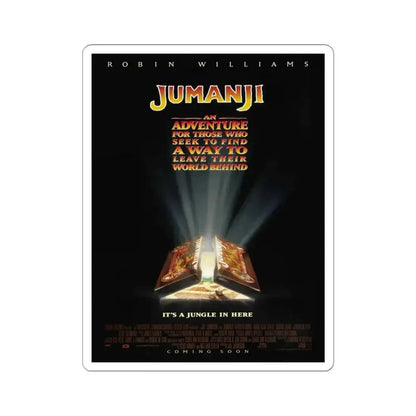 Jumanji 1995 Movie Poster - STICKER Vinyl Kiss-Cut Decal 4 Inch White - The Sticker Space