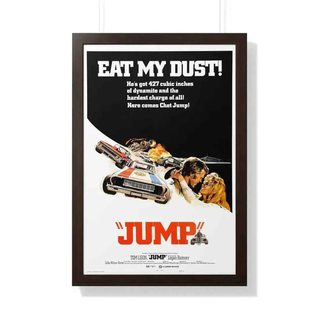 JUMP (FURY ON WHEELS) 1971 - Framed Movie Poster 20" x 30" Walnut - The Sticker Space