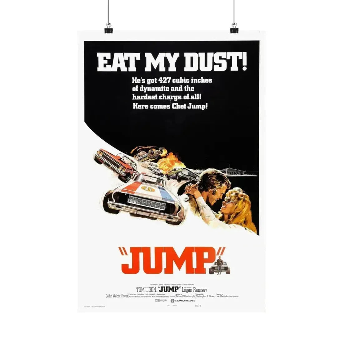 JUMP (FURY ON WHEELS) 1971 - Paper Movie Poster 16″ x 24″ Matte - The Sticker Space