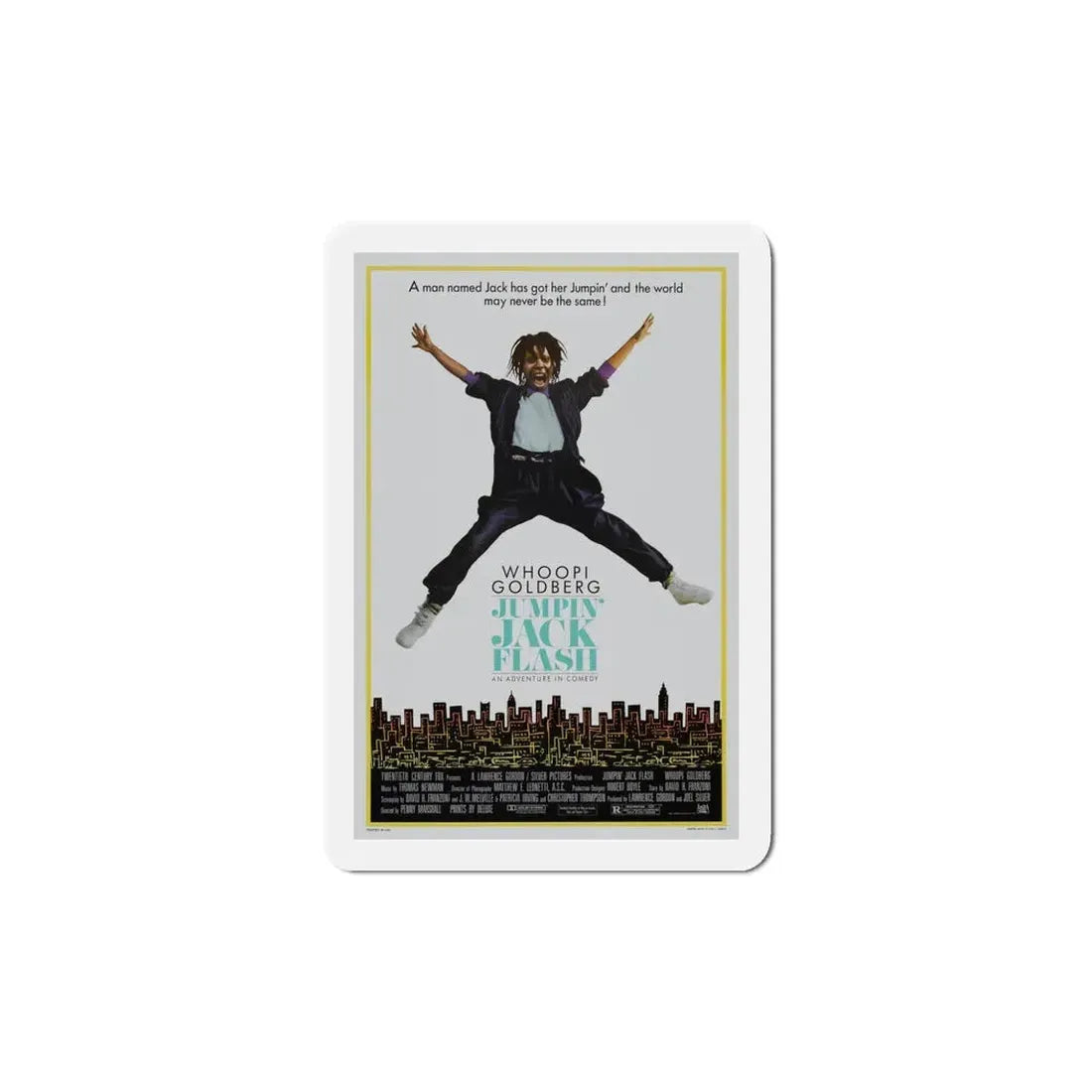 Jumpin' Jack Flash 1986 Movie Poster Refrigerator Magnet 5 Inch - The Sticker Space