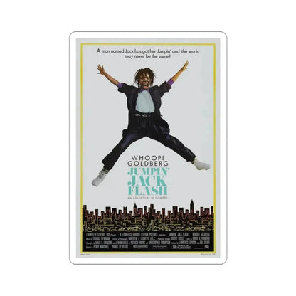 Jumpin' Jack Flash 1986 Movie Poster STICKER Vinyl Die-Cut Decal 4 Inch - The Sticker Space