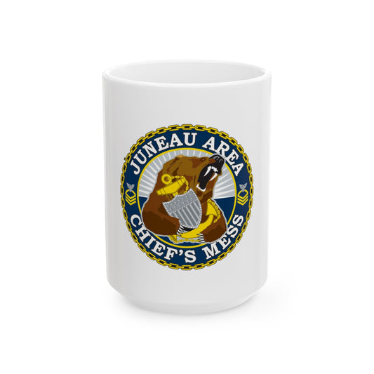 Juneau Area Chief Mess (U.S. Coast Guard) White Coffee Mug-15oz-The Sticker Space