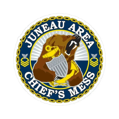 Juneau Area Chief Mess (U.S. Coast Guard) STICKER Vinyl Kiss-Cut Decal 3 Inch White - The Sticker Space