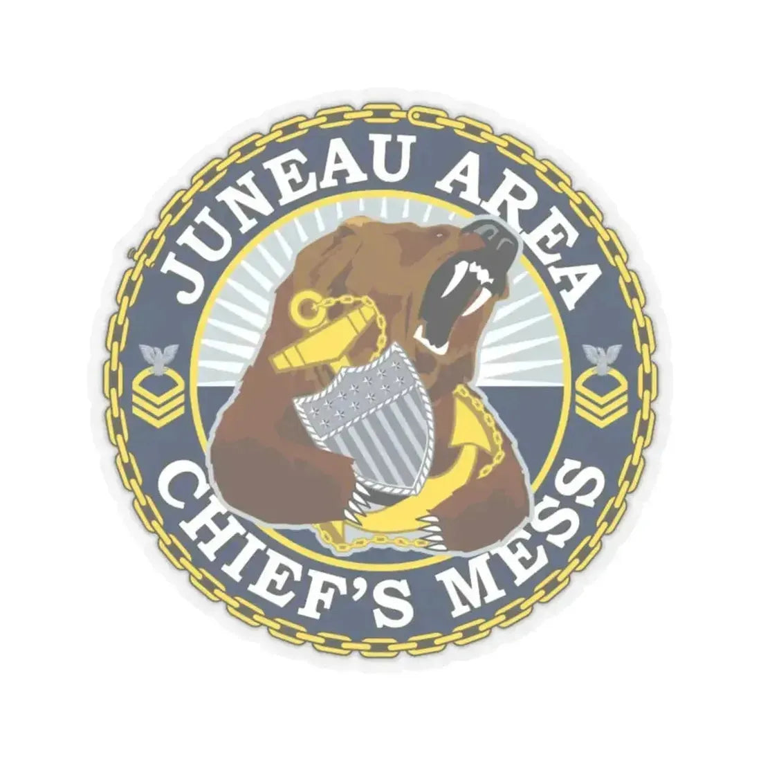 Juneau Area Chief Mess (U.S. Coast Guard) STICKER Vinyl Kiss-Cut Decal 6 Inch Transparent - The Sticker Space